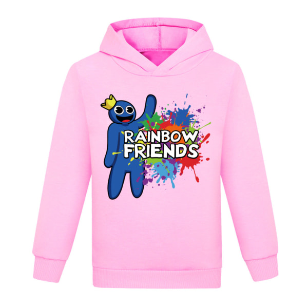 Roblox Rainbow Friends Kids tegneserietrykk hettegenser Topp genser Pink 140cm