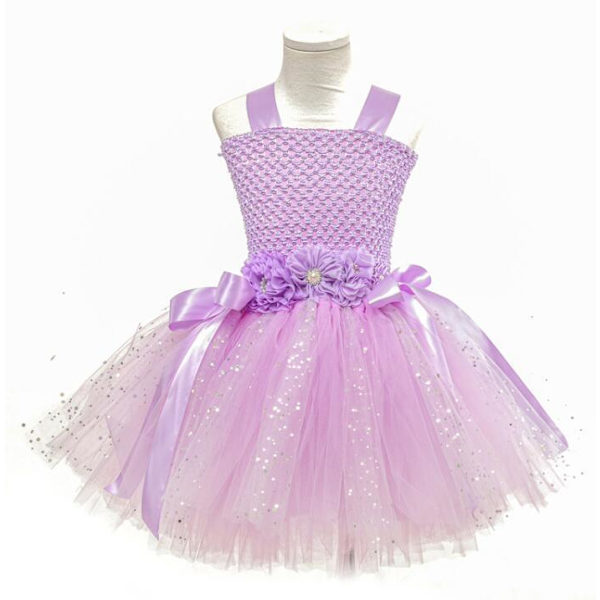 Fairy kostyme for jenter kjole sett bursdag Halloween pink just dress 140cm