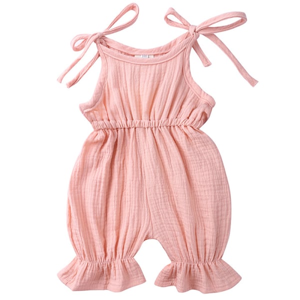 Småbarn Baby Strappy Bodysuit Outfits Rompers   cm Pink 110