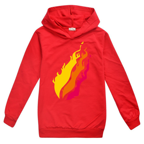 Barn tecknad tryckt bomullströja tröja Hoodies Munidacer Red 160cm