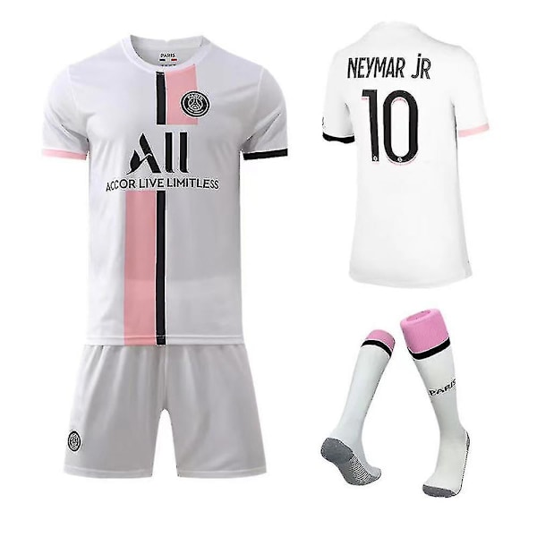 Regenboghorn Jalkapallosetit Jalkapallopaita T-paita puku Neymar PSG Away L (175-180 cm)