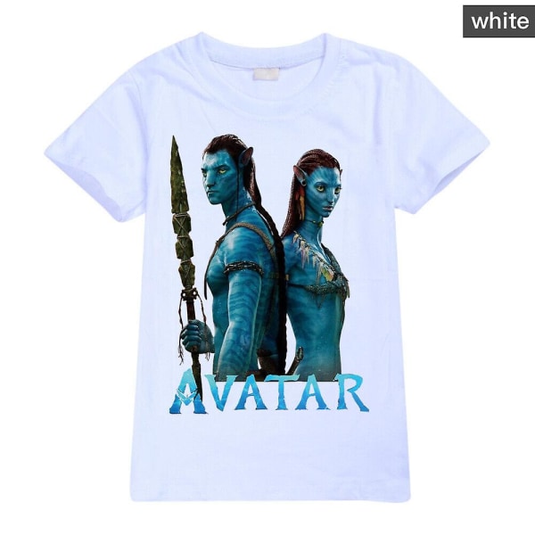 Kids Avatar 2 The Way Of Water Kortärmad 100 % bomull T-shirt T-shirt Present - White 110CM 3-4Y