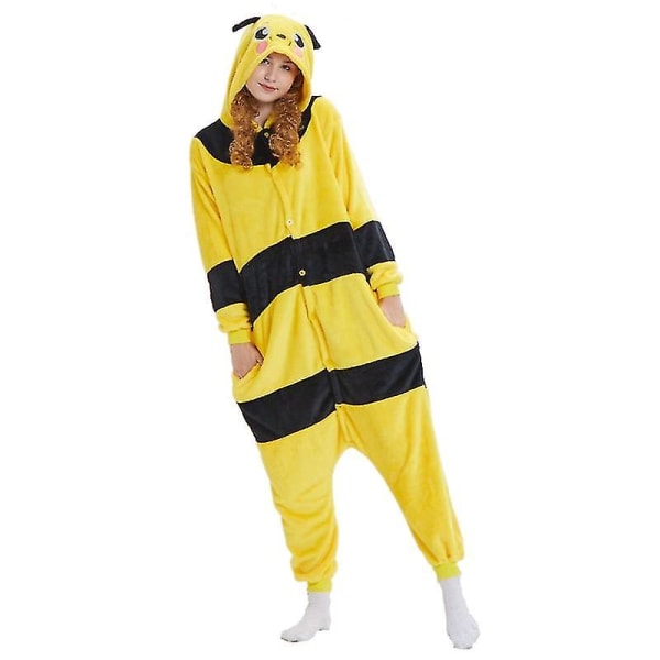 Bee Pyjamas Animal Onesie Bee Kostym för Halloween Cosplay - 120CM