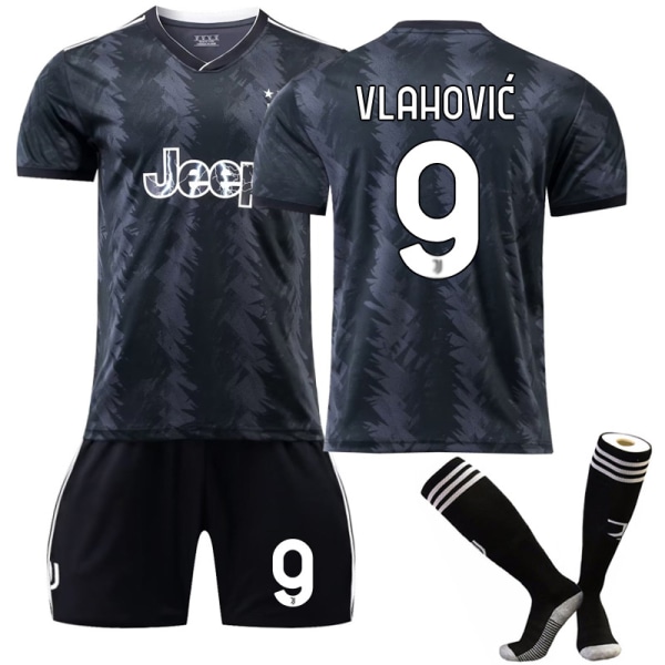 22-23 Juventus Bortefotballskjorte Treningsskjorte K 9  VLAHOVIC XL