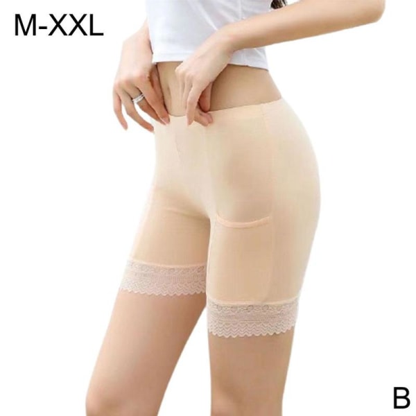 Uudet Safety Short Pants Naisten alusvaatteet Varkaudenestohousut Puuvilla Color of skin M