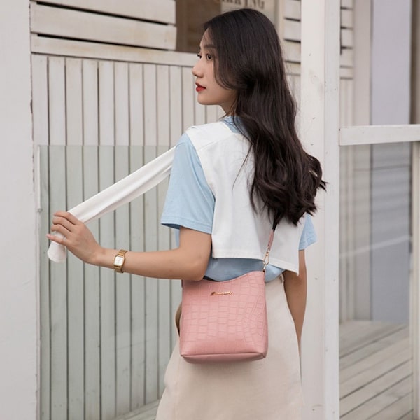 Kvinnor Messenger Bag Kvinnlig Axelväska vit vit white