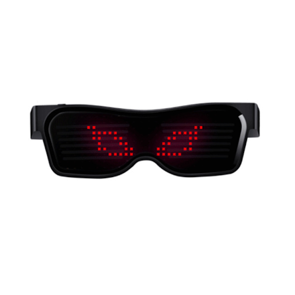 Smart Glasses LED Light Up Glasögon med Bluetooth red