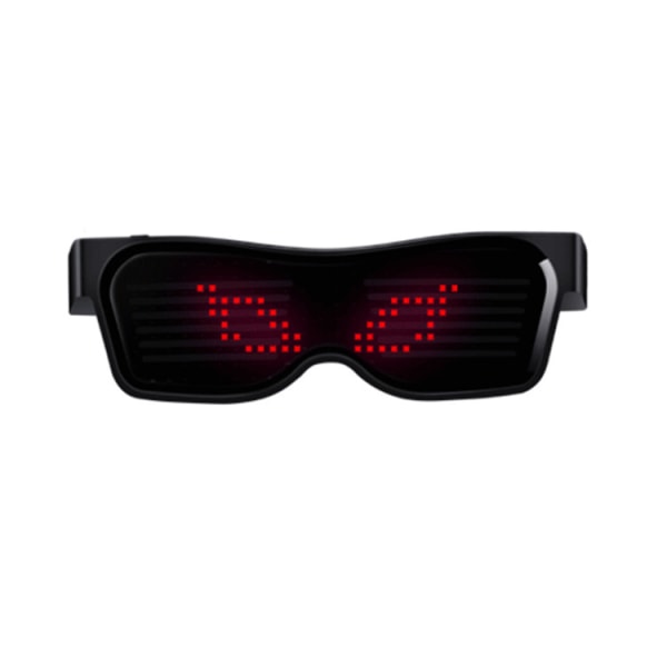 Smart Glasses LED Light Up -lasit Bluetoothilla red