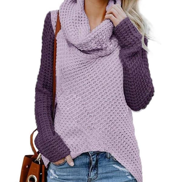 Plus ize Kvinnor Chunky stickad varm Raglan ärm stickad tröja Gray S