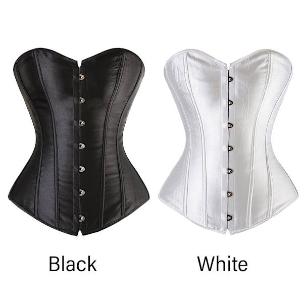 Korset Bustier Top Talje Shaper HVID white 2XL