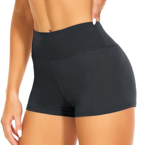 Cykelshorts til kvinder Mavekontrolport leggings Højtaljede uigennemsigtige shorts Elastiske undertøj Fitness Hot Pants Boxershorts Black S