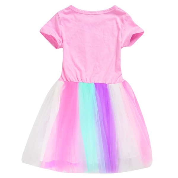 Encanto Mirabel Cartoon Rainbow Tutu Tulle skjortekjole til piger Pink 140cm