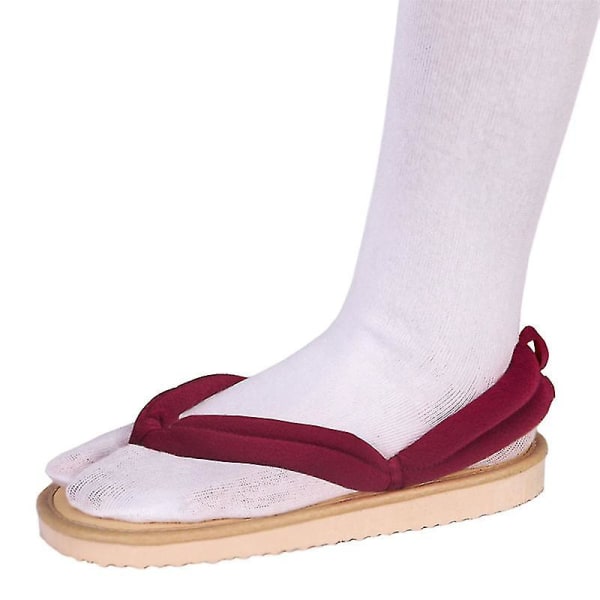 Anime Demon Slayer Cosplay Kengät Kimetsu No Yaiba Kamado Clogs S Wine red 38 39