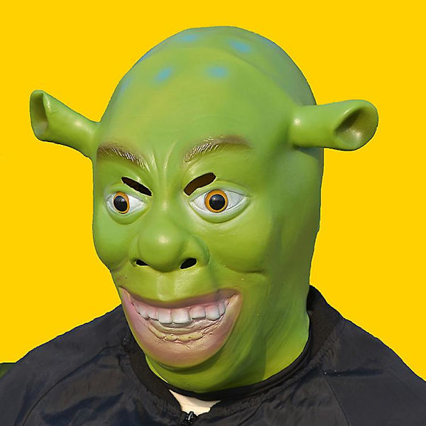 Shrek Latex Mask Cos Masquerade Party Huvudbonader Klä upp rekvisita