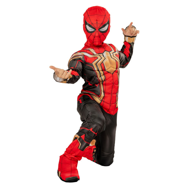 pider-Man Boys Deluxe Iron Pider Kostume Rød/Sort/Guld Red/Black/Gold S