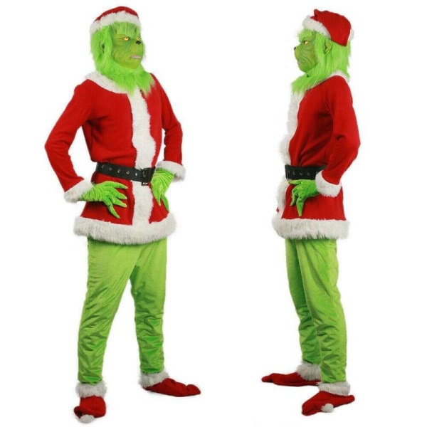 The Grinch ash Cosplay Cosplay How the Grinch Stole Christmas Costume + Mask M