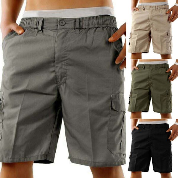 Herre Combat Cargo Lommer Sweat Shorts Sommerbukser Buttoms Green L