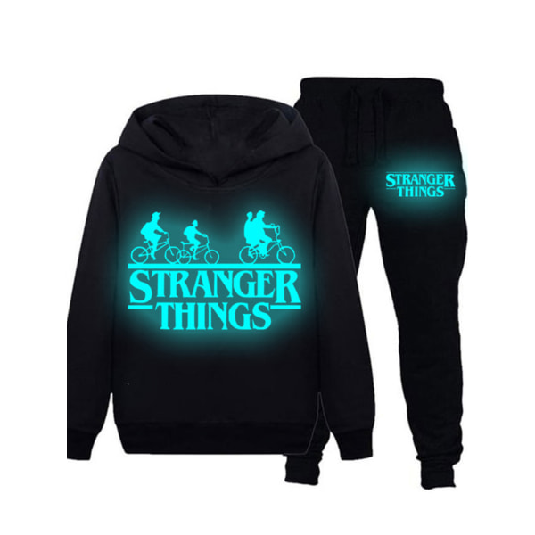 Stranger Things Kids Hoodie Bukser Suit Træningsdragt Sæt C 140cm