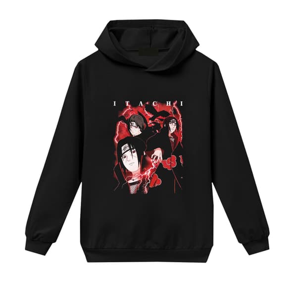 Langermet hettegenser fra Naruto for jenter, gutter