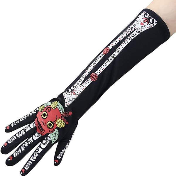 Ghost Pattern Cosplay Handsker Halloween dekorativt polyester kostume