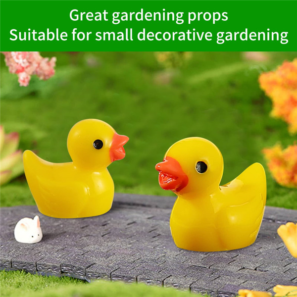 Mini Resin Ducks Yellow Tiny School Garden Project tarvikkeet 50PCS