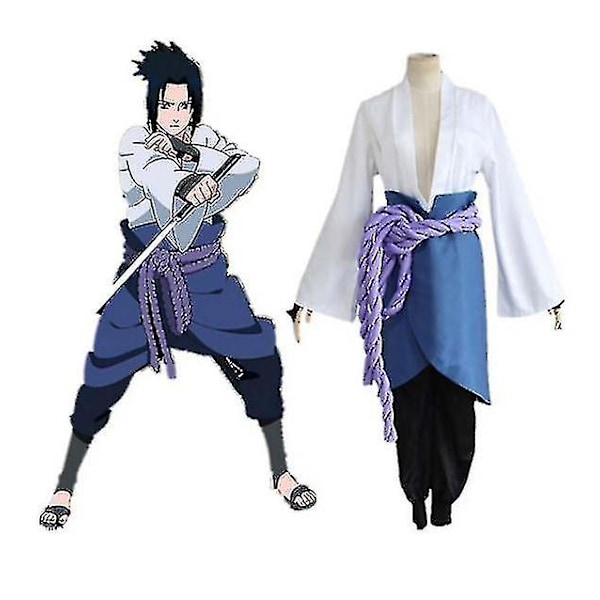 Uchiha Sasuke kostym Anime Haruto Shippuden tredje generationens kläder Halloweenfest V M