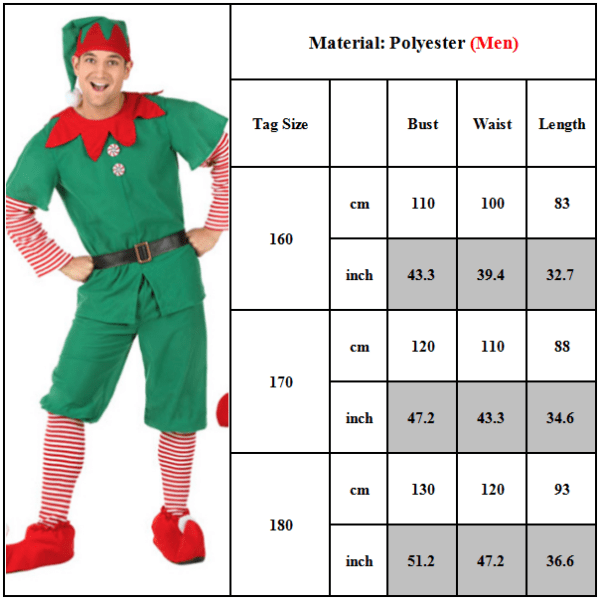 Barn Vuxen Jultomte Förälder-Barn Kostym Mjuk Cosplay Green man 160cm