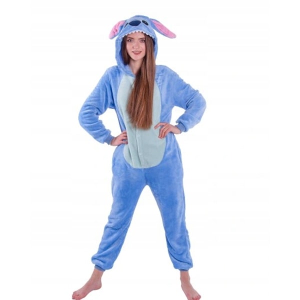 Fleece Stitch Cartoon One Piece Pyjama ja kotivaatteet S-XL S