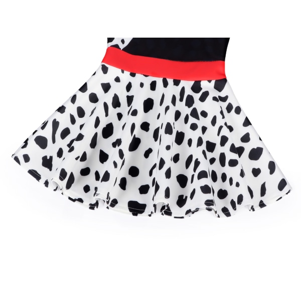 Jenter Polka Dots Ladybug Dress Up kostyme white 120cm