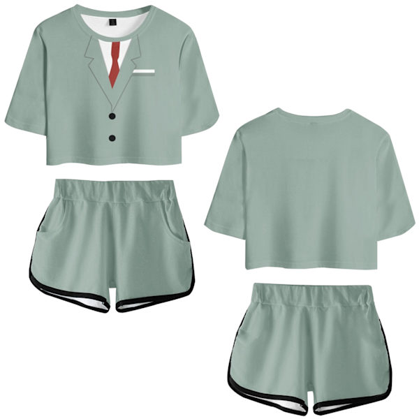 Anime play house cosplay karakter tøj med afslappet navle- Blue XXL