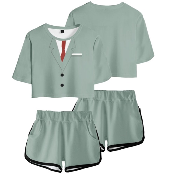 Anime play house cosplay karaktärskläder med casual navel- Blue M