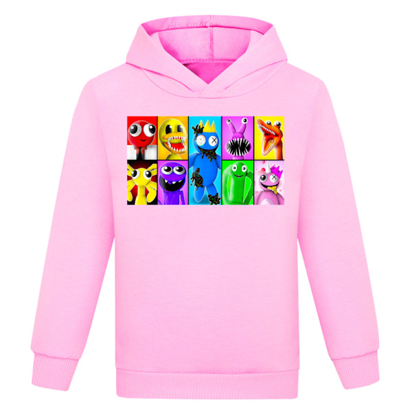 Drenge Piger ROBLOX Rainbow friends Hættetrøje Pullover Jumper Gave pink 150cm