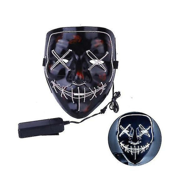 Silmukkaa Scary Led Mask, Halloween Cosplay Costume Mask Light Up Festival Party