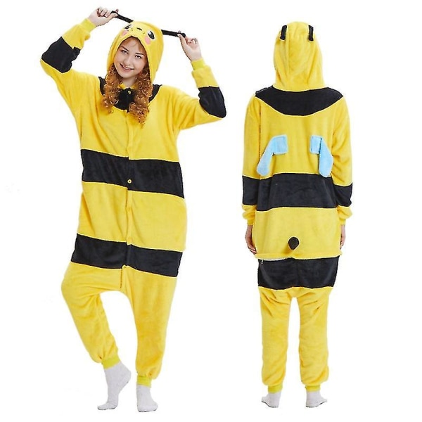 Bee Pyjamas Animal Onesie Bee -asu Halloween Cosplay -peliin - L