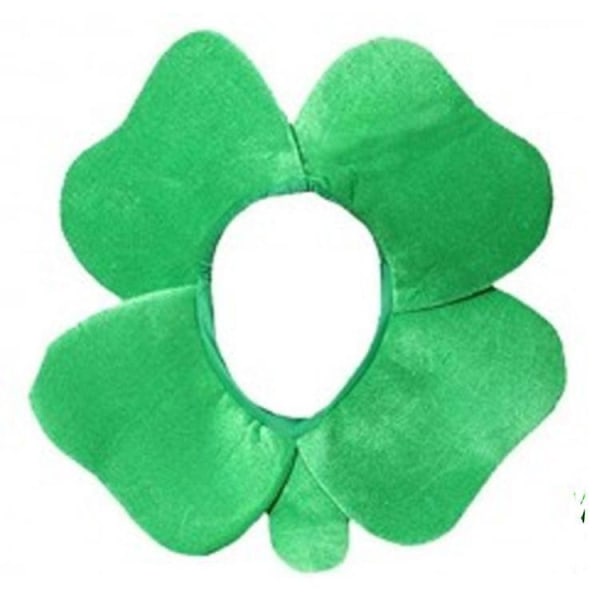 Cosplay Irish Festival Four Leaf Clover Full Face Velvet Hat St Patrick's Day Party Halloween
