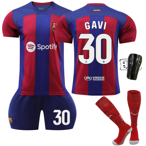 23-24 Barcelona Home Kids Soccer Kits #30 Verryttelypuku Kids 24(130-140CM)