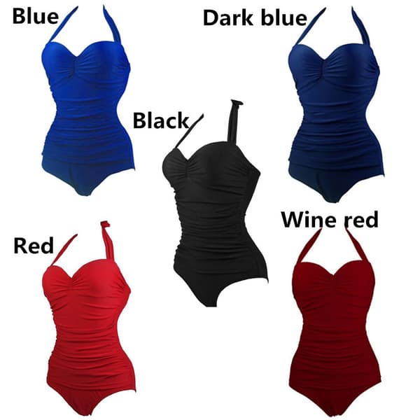 Tummy Control polstret badedragt til kvinder blue S