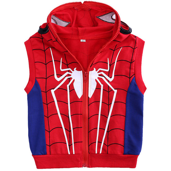 Kids Spider-Man byxor jacka långärmad tredelad set blue 90cm