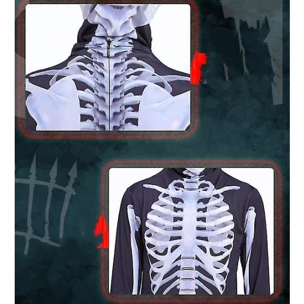 Halloween kostume skelet kostumer til børn og voksne 130