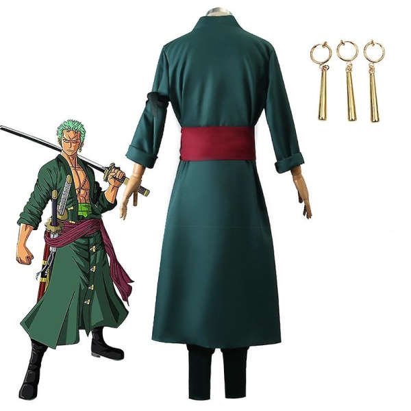 One Piece Zoro Cos Kläder Och Anime Zoro Två år senare Stråhatt Rollspel Cosplay Kostymfest Jul Halloween kostym