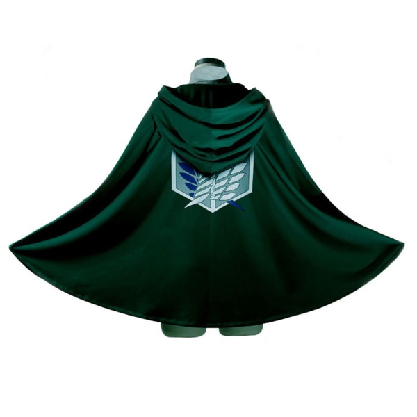 Attack On Titan Cloak Anime Cosplay Kostym Grön Cape Halloween L S