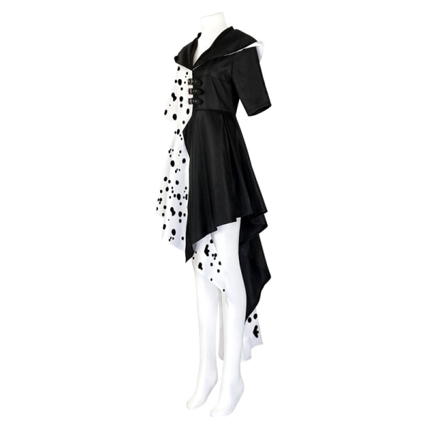 Tytöt Cruella de Vil Costume Fancy Dress Cosplay Party Outfit cm 170