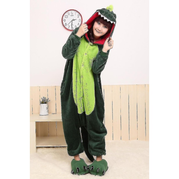 Halloween Unisex Onesie Kigurumi Fancy Mekko Puku Hupparit Pyjamat Sleep Wear-9-1 - Perfet Dinosau Dinosaur XL for 180-190cm