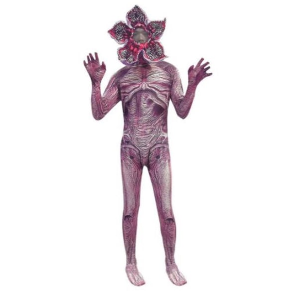 Stranger Things Demogorgon Cos Kostym Halloween Jumpsuit Mask 2