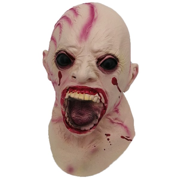Öppen mun vampyrhuvudbonader Skrämmande mask Cosplay för Halloween
