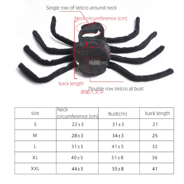 Halloween Mode Kattetøj Edderkop Kiste Kæledyr Cosplay Sort Medium double extra large