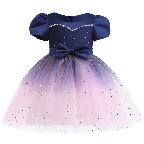 Elegant Princess Dresses Dress Princess Cosplay kostume til kvinder 2688 blue short sleeved 140 8-9Y