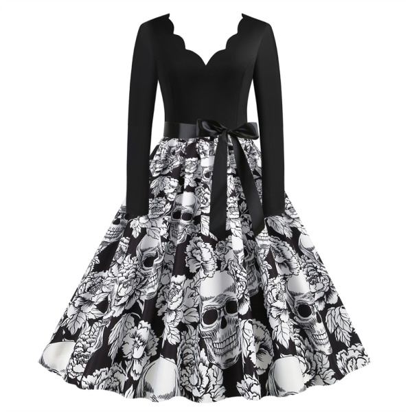 Vintage 1950'er Rockabilly Ball Party Wing-kjole til kvinder A S