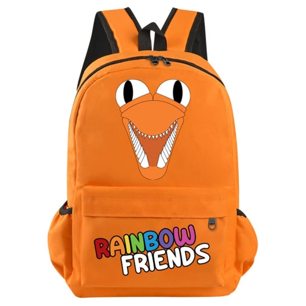 Rainbow Friends ryggsäckar för barn Skolväska med stor kapacitet Orange