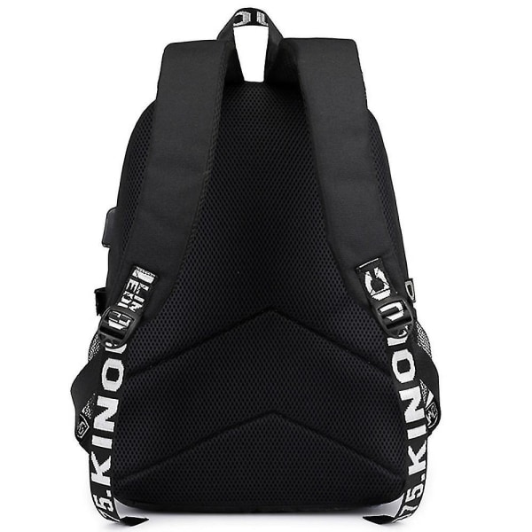 Marshmello Backpack Usb Rechargeable Backpack Large Capacity Student School Bag Color-4